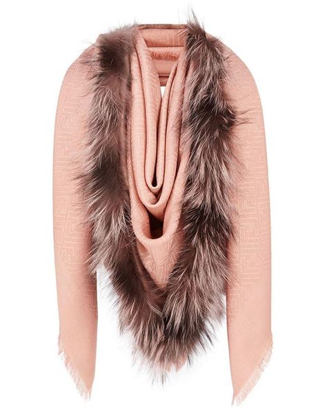 fendi pink touch of fur|fendi poncho scarf.